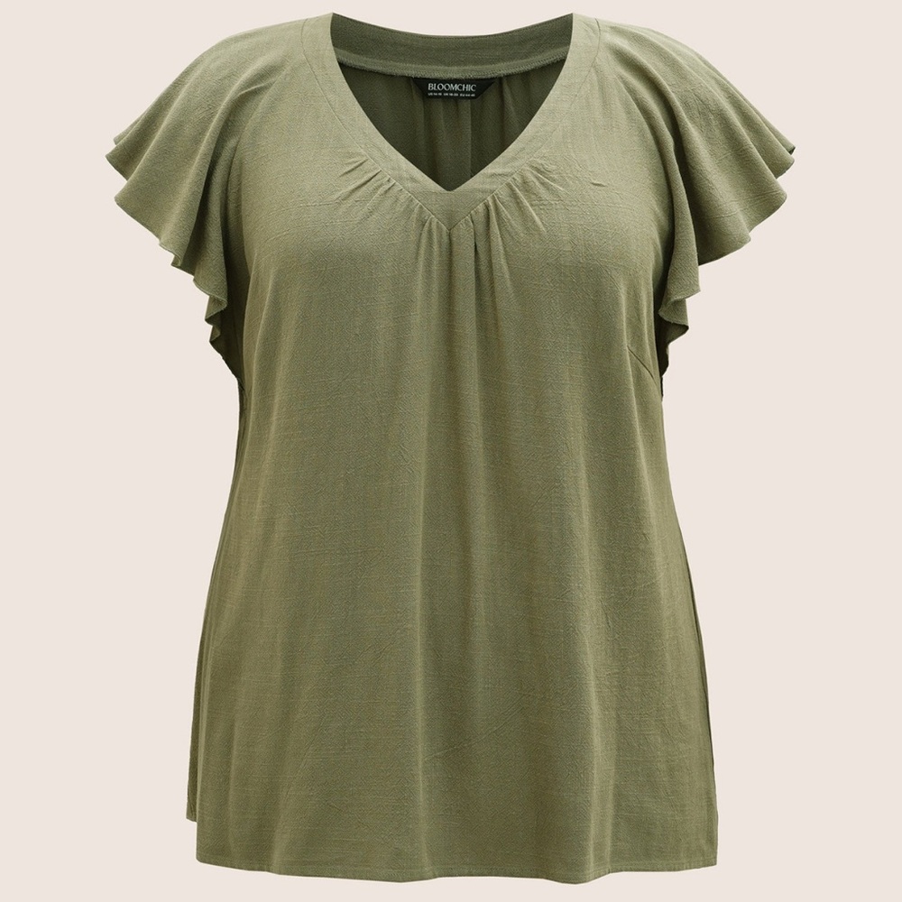 BLOOMCHIC Women's Olive Green Top